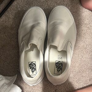 Vans Cream Slip-On Shoes